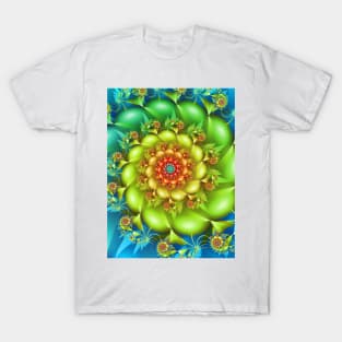 Colourful Fractal Spiral T-Shirt